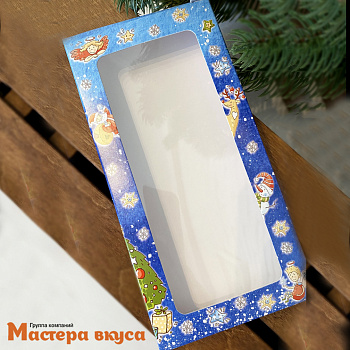 Упаковка для шоколадной плитки 180*90*14 мм  (Новогодняя)