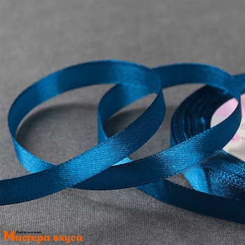 Лента атласная, СИНЯЯ, 10мм, ~23м