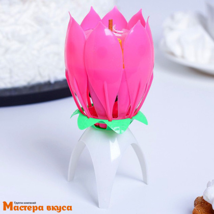 Свеча  музыкальная АЛЕНЬКИЙ ЦВЕТОЧЕК, h-12см