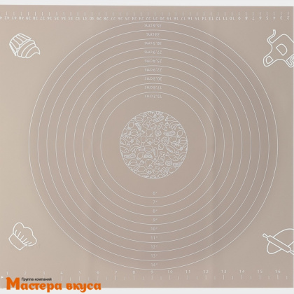Коврик силиконовый с разметкой 50*40 см "Капучино"