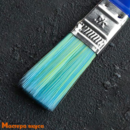 Кисть кулинарная нейлоновая 18*2 см, синяя "Радуга"