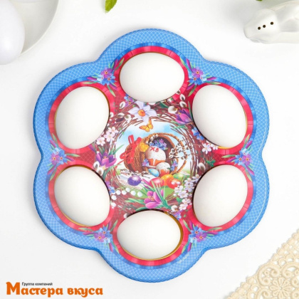 Подставка КОМПОЗИЦИЯ на 6 яиц и кулич