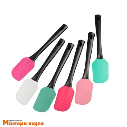 Лопатка силиконовая с пластиковой ручкой, 25,5 см, "Контраст"