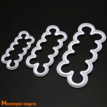 Набор вырубок пластик ГВОЗДИКА, (набор 3 шт)