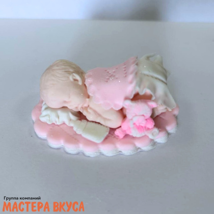 Сахарная фигурка МЛАДЕНЕЦ девочка, длина ~6см