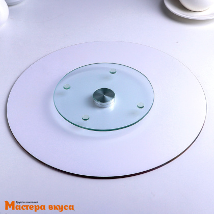 Подставка для торта вращающаяся, стекло, D-32 см, СЛАДОСТИ