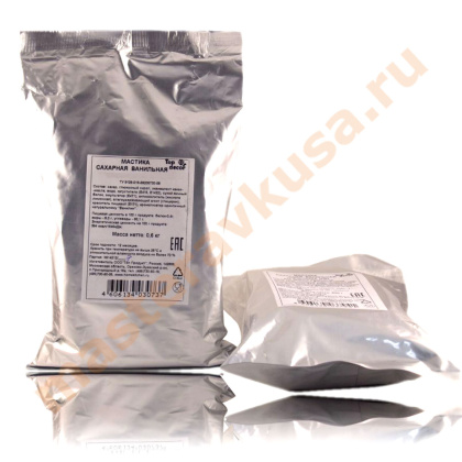 Мастика сахарная Top Decor, 600 гр, БЕЛАЯ "Цветочная"