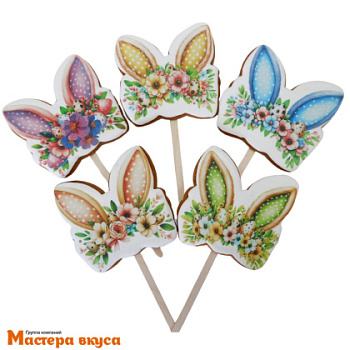 Топпер имбирный пряник "Ушки", ~7,5*9 см, 55 гр ++ 