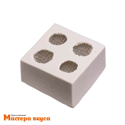 Молд силиконовый  3D КЛУБНИКА 4в1, d6,5 см h3,5 см