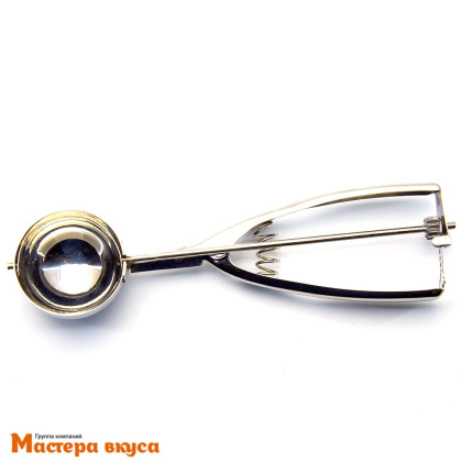 Ложка для мороженого металлическая с выталкивателем, 22 см 50 мл, (нерж.сталь) "Доляна"