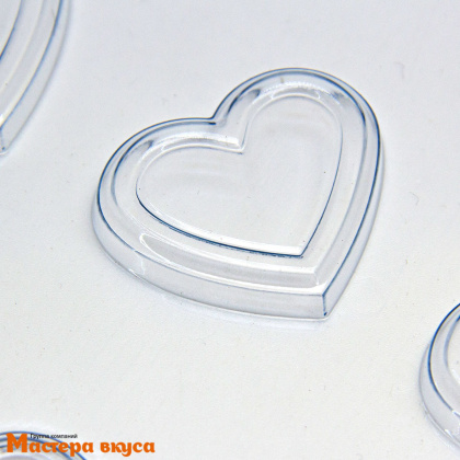 Форма для шоколада пластиковая СЕРДЕЧКИ, (9 ячеек) 36*33*6мм