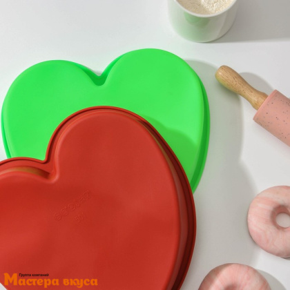 Форма силиконовая СЕРДЦЕ, 24*23*4 см