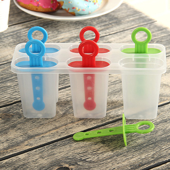 Форма для мороженого пластиковая (эскимо) СИМПЛ, (6 ячеек) 19*7,5*11 см