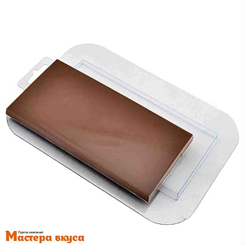 Форма для шоколада пластиковая, плитка ПРОСТАЯ, 160*80*9 мм