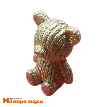 Молд силиконовый  3D МИШКА ВЯЗАНЫЙ, изд h4,8*5 см (шоколад~21гр)