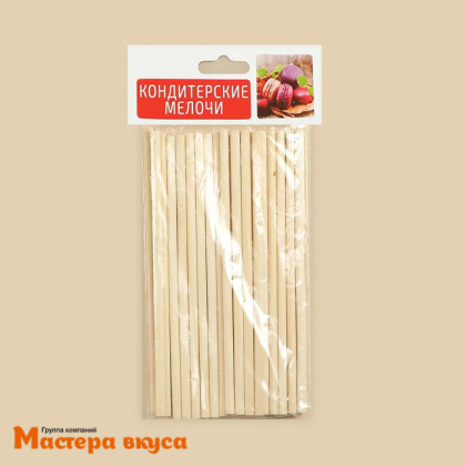 Палочки для кейкпопсов и леденцов (деревянные), 15 см, (упак 20 шт)
