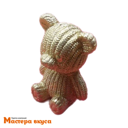 Молд силиконовый  3D МИШКА ВЯЗАНЫЙ, изд h4,8*5 см (шоколад~21гр)