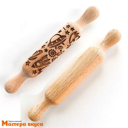 Набор вырубок и скалок ЗВЕЗДНОЕ ПЕЧЕНЬЕ, 6 формочек для печенья и 2 скалки