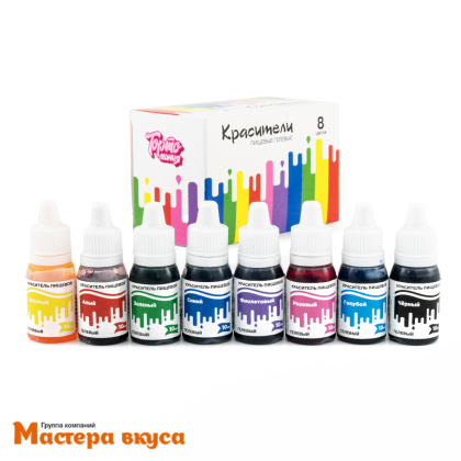 Набор гелевых красителей Тортомания, 10 мл (8 цветов) 