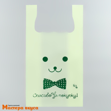 Пакет майка ПНД 26 * 48 см /9 мкм "Заяц с бантом"