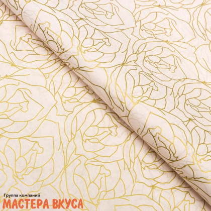 Бумага упаковочная тишью "Цветы", розовая, 50*70 см (упак 5 листов) 