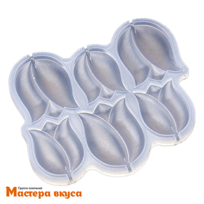 Форма для леденцов силиконовая ТЮЛЬПАН, (6 ячеек) 6*4,5см и 5*3,7см