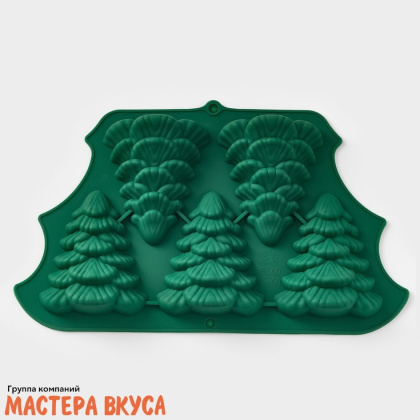 Форма силиконовая ЕЛОЧКИ, (5 ячейки) 10*8,8*3 см