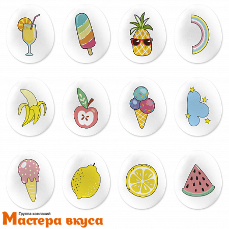 Сахарные медальоны  мини ЛЕТО, ~13 гр 