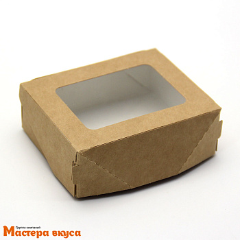 Упаковка на вынос OSQ TABOX  300 PRO с окном, 100*80*35 мм (крафт)