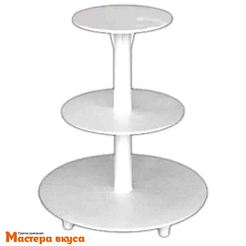 Подставка под торт 3-х ярусная пластик 35078