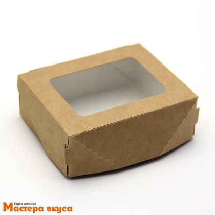 Упаковка на вынос OSQ TABOX  300 PRO с окном, 100*80*35 мм (крафт)