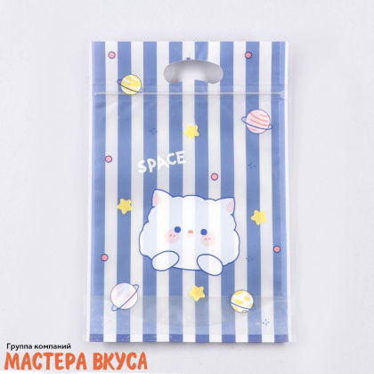 Пакет полиэтиленовый с вырубными ручками 155*220 мм, с ЗИП-замком, "Корейский стиль"