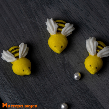 Сахарная фигурка ПЧЁЛКИ маленькие, d~1,5*2см, упак 5 шт