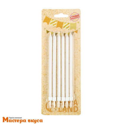 Свечи высокие Ройс СВЕТЯЩИЕСЯ, (набор 6 шт), h-13см