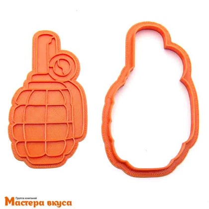 Вырубка пластик + штамп ГРАНАТА, 10 см