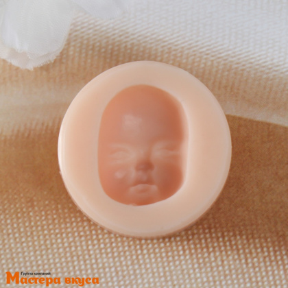 Молд силиконовый ЛИЦО (малыша), 2,1*1,6*0,8 см 