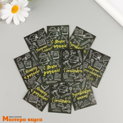 Бирка декоративная в наборе "Школьная доска" 4*6 см, 10 шт
