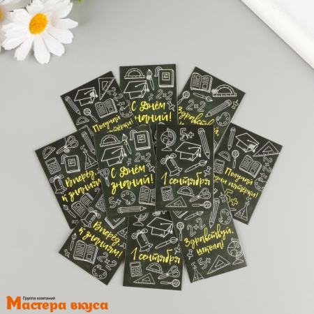 Бирка декоративная в наборе "Школьная доска" 4*6 см, 10 шт