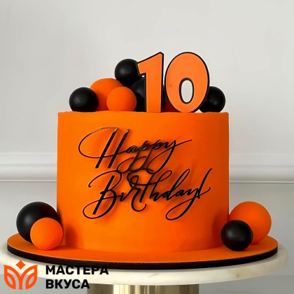 Зеркальное украшение С Днем рождения (HAPPY BIRTHDAY), черный, ~9,5*6,5 см (без палочки)