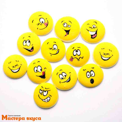 Сахарные медальоны СМАЙЛИКИ, d-30мм