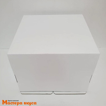 Короб для торта без окна 240*240*180 мм, белый (2-Д) ЭК