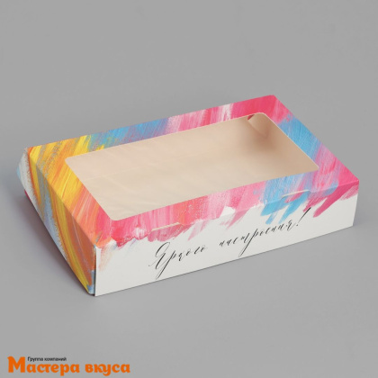 Упаковка для сладостей 20*12*4 см "Мазки"