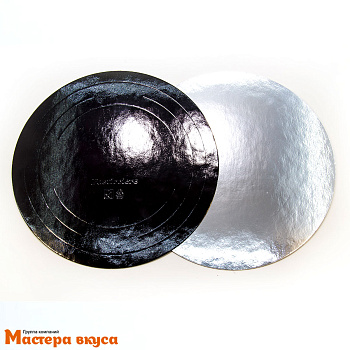 Подложка 1,5 мм, D300 мм, черная/серебро