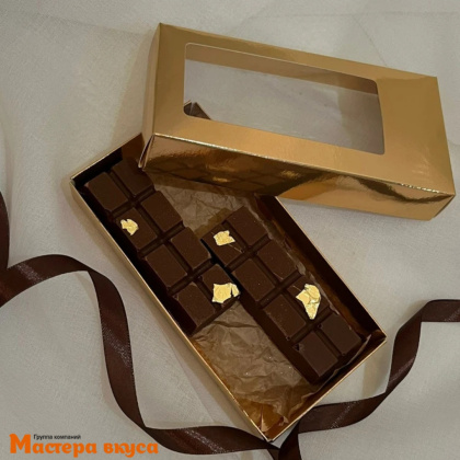 Форма для шоколада пластиковая, плитка ДУБАЙСКИЙ ШОКОЛАД мини, 245*125 мм, 4 ячейки