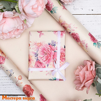 Бумага упаковочная "Цветочный образ", 40*60 см