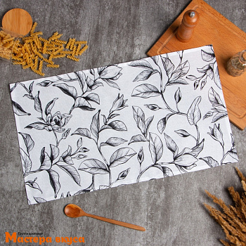 Полотенце Plant leaves, 35*60см, 100% хлопок, рогожка