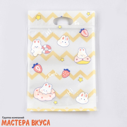 Пакет полиэтиленовый с вырубными ручками 155*220 мм, с ЗИП-замком, "Корейский стиль"