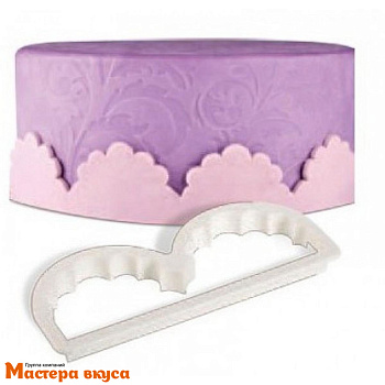 Вырубка пластик РЮША (фигурная), 4,9*13см h-1см 