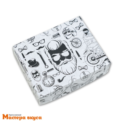 Упаковка для сладостей крышка/дно 180*150*50 мм  (Коллаж. Мужская)