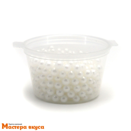 Посыпка Шарики сахарные Жемчуг БЕЛЫЙ перламутр (4мм), 25гр 